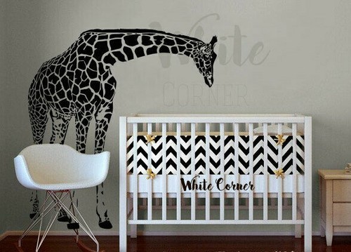 Giraffe wall decal - giraffe,