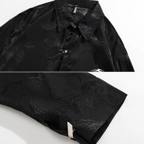 Hommes dragon jacquard haut - jacquard,
