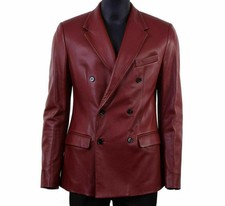 Veste blazer homme en cuir de