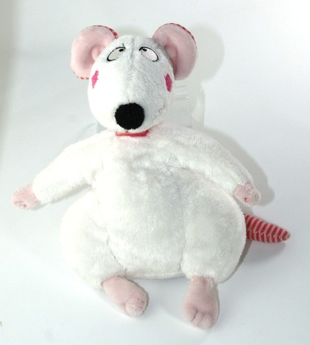 Peluche doudou souris - souris, blanche