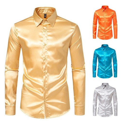 Hommes satin chemise business - hommes,