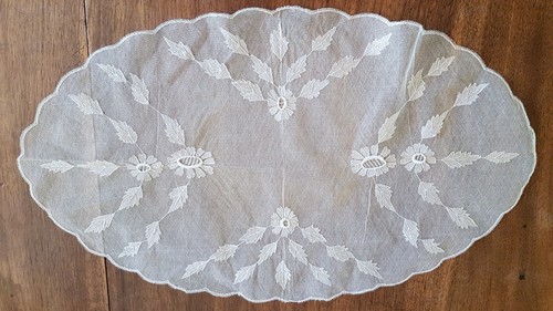 Napperon ancien tulle - napperon-,