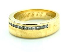 MAGNIFIQUE BAGUE ALLIANCE OR 18 CARATS - DIAMANTS 0.30 CARAT - 7,62 g