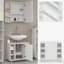 VICCO ensemble de meubles de salle de bain FYNN blanc -meuble miroir, meuble bas