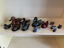 Lot de canards décoratifs – Bois / Laque / Céramique