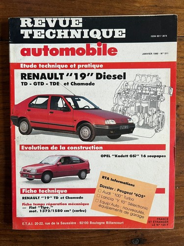 Revue technique renault - renault, 19