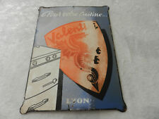 Ancienne plaque en tôle émaillée publicité VALENTINI Lyon déco loft cuisine