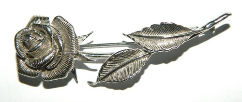 Broche métal rose vintage - broche,