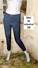 Mat de Misaine Taille 38 Superbe pantalon jeans jean dneim noir slim femme