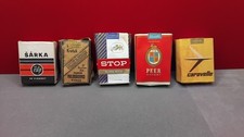 Lot de 5 paquets de cigarettes vides PEU COURANTS  (Anciens - vintage)