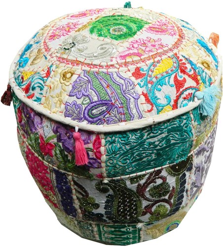 Pouf indien mudha patchwork - mudha,