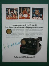 5/79 PUB POLAROID 5000 APPAREIL PHOTO CAMERA MISE AU POINT ULTRA-SONS FRENCH AD
