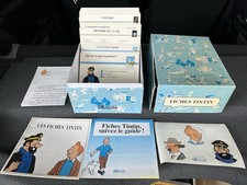 BOITE FICHES TINTIN VINTAGE ATLAS BD autocollants