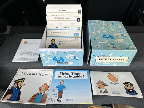Boite fiches tintin vintage - boite,