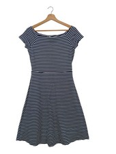 BODEN Robe trapèze Dames Robe T EU 34 bleu foncé-blanc style décontracté