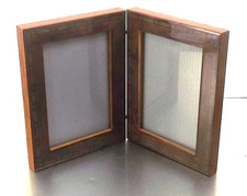 CADRE PORTE PHOTO ARTICULE A 2 VUES PLAQUAGE DE LOUPE DECOR DE MARQUETERIE 1990