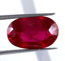 Tourmaline rubellite rose ovale naturelle pierre précieuse 7,55 ct certifiée ...