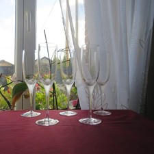 5 flutes a champagne cristal