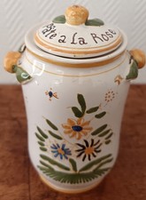Ancien joli petit pot "Pâte à la Rose" faïence - Moustiers Olerys Laugier?  CA02