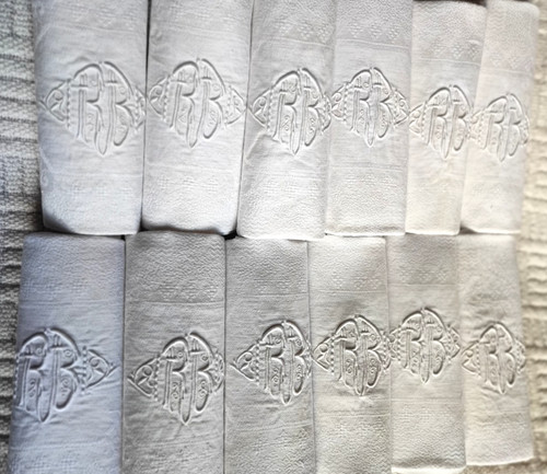 Linge ancien damassé - linge,