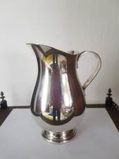 PREMIER  PICHET A EAU METAL ARGENTE 1960 orfèvre FLEURON CHRISTOFLE water pitche