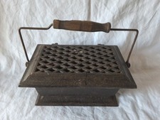 Ancien Chauffe Pieds,Mains De Voiture 19ème Fonte,Dessous De Plat Vintage France