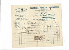 FECAMP THOMAS FUMISTERIE PLOMBERIE FERLANTERIE RUE D'ETRETAT  1931