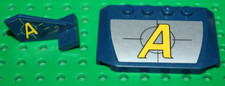 Lego Agents Dark Blue Wedge ref 52031pb062 et Tail Shuttle ref 44661 set 8634