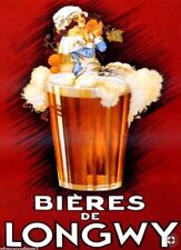 PLAQUE MÉTAL  pub publicité  bière  ancienne   30 X 20 CM