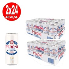 2 X Peroni Nastro Azzurro Italie 24 X 0,33L = 48 Canettes 5,1% Vol. Alc. EINWEG