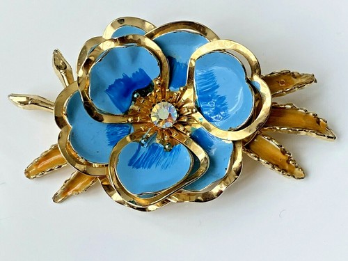 Grande broche vintage fleur - grande,