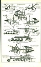 Document ancien machines agricoles recto-verso issu du livre de 1953