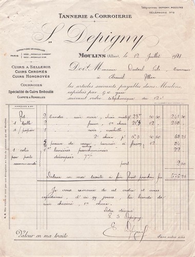 Allier moulins tanneur - allier,
