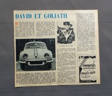 PUB PUBLICITE ANCIENNE ADVERT CLIPPING 041017 / VOITURE DAUPHINE 1093 DAVID CONT