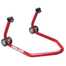 BEQUILLE ARRIERE ATELIER BIKE LIFT UNIVERSELLE ROUGE LIVREE SUPPORTS CAOUTCHOUC 