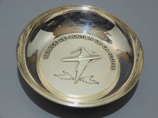 -COUPELLE Métal Argenté FOND TAPE de BOUCHE SERVICE de SOUTIEN de la FLOTTE   D