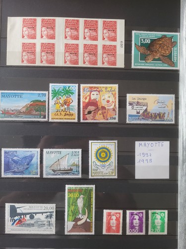 Timbres mayotte années - timbres,