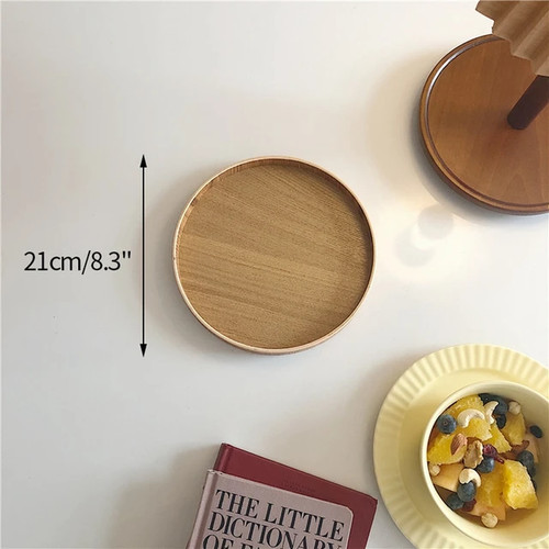 Plate ronde bois service - plate, en