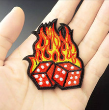 PATCH ECUSSON POKER BIKER FLAMME CASINO POKER THERMOCOLLANT