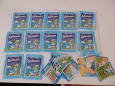 Lot 12 sachets vignettes  Collector Cora 2013 Les Schtroumpfs + 2 ouverts