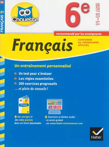 Français cahier de - français, 6e: