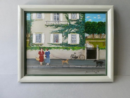 Tableau naïf huile sur toile - tableau, naïf,