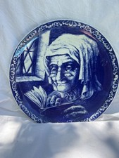 Delft Decorative Wall Art Plate, Traditional Blue And White