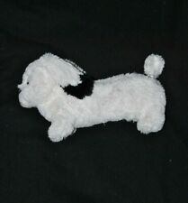 Peluche doudou trousse d'écolier lapin RODA blanc noir yeux durs 27 cm NEUF