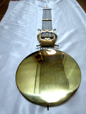 BALANCIER LYRE 9 brins de COMTOISE + 2 POIDS 3,9 & 3,6 Horloge Pendule Clock Uhr