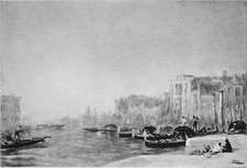 LE GRAND CANAL à VENISE (par Ziem) - Gravure du 19e Grand Format