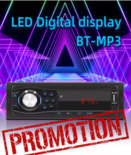 1 Din MP3 Autoradio FM Car Radio Bluetooth Voiture Stéréo Lecteur TF USB Aux-In