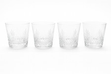 Ensemble de 4 verres à whisky en cristal Saint-Louis – Modèle Florence – Signés
