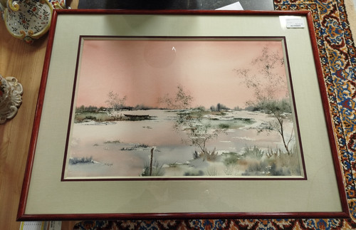 Tableau aquarelle signée - aquarelle, le