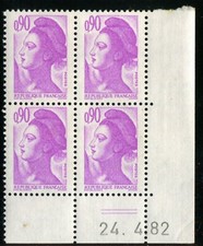 TIMBRE COIN DATE : LIBERTE 